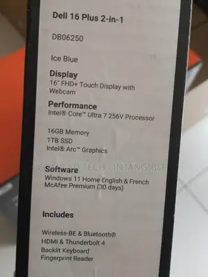 New Laptop Dell Plus 16 16GB Intel Core Ultra 7 SSD 1T