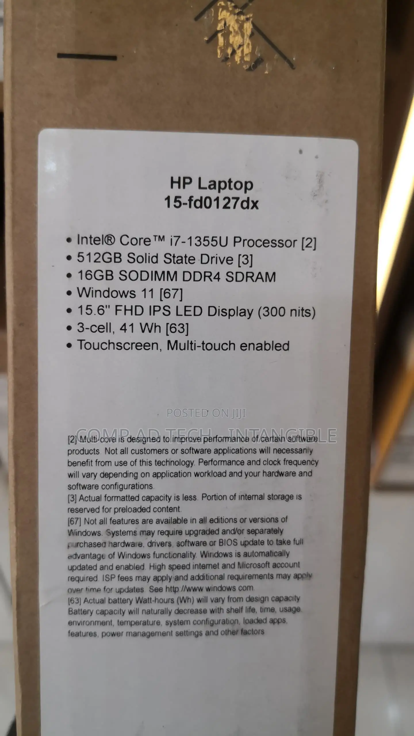 New Laptop HP 16GB Intel Core i7 SSD 512GB