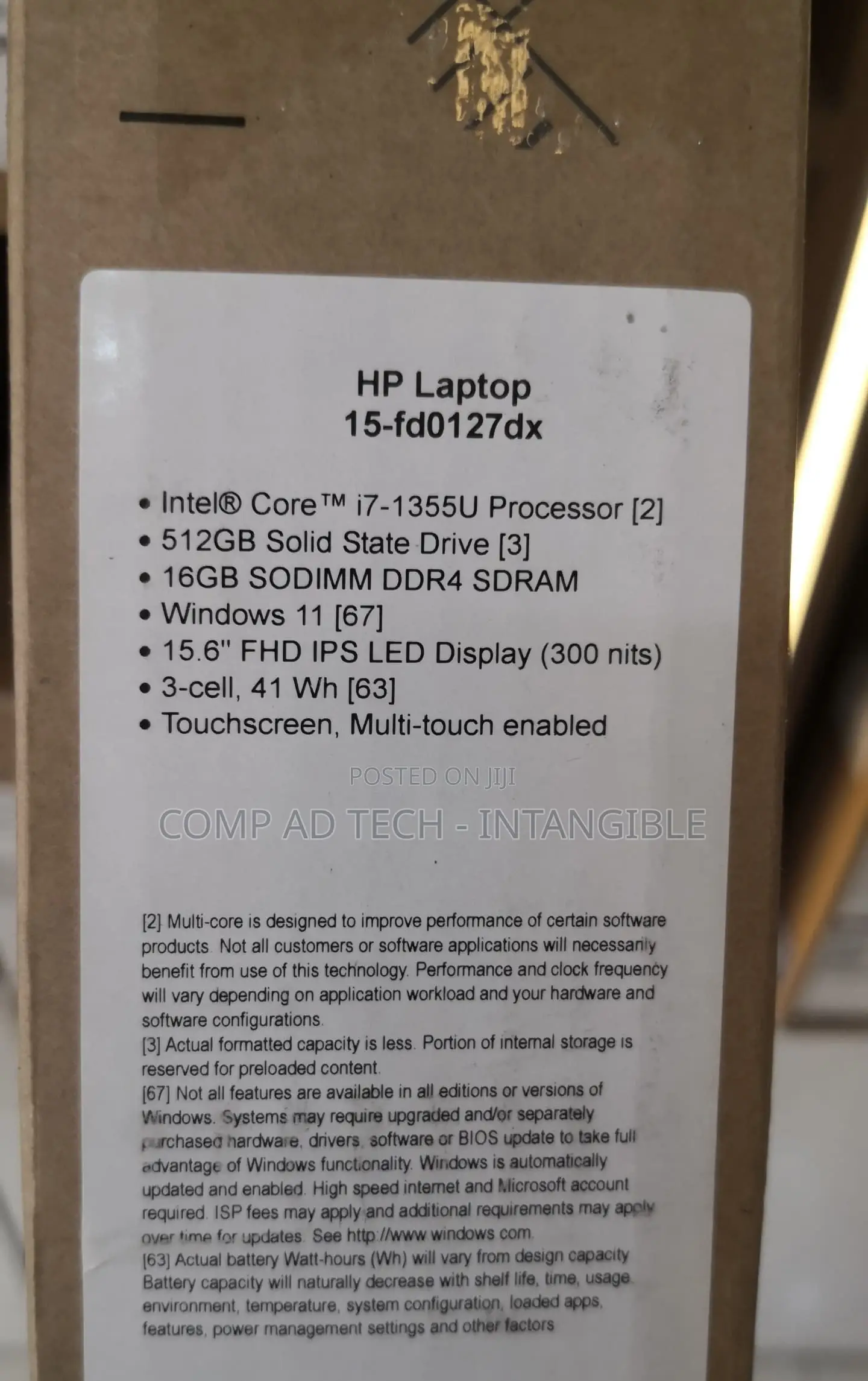 New Laptop HP 16GB Intel Core i7 SSD 512GB