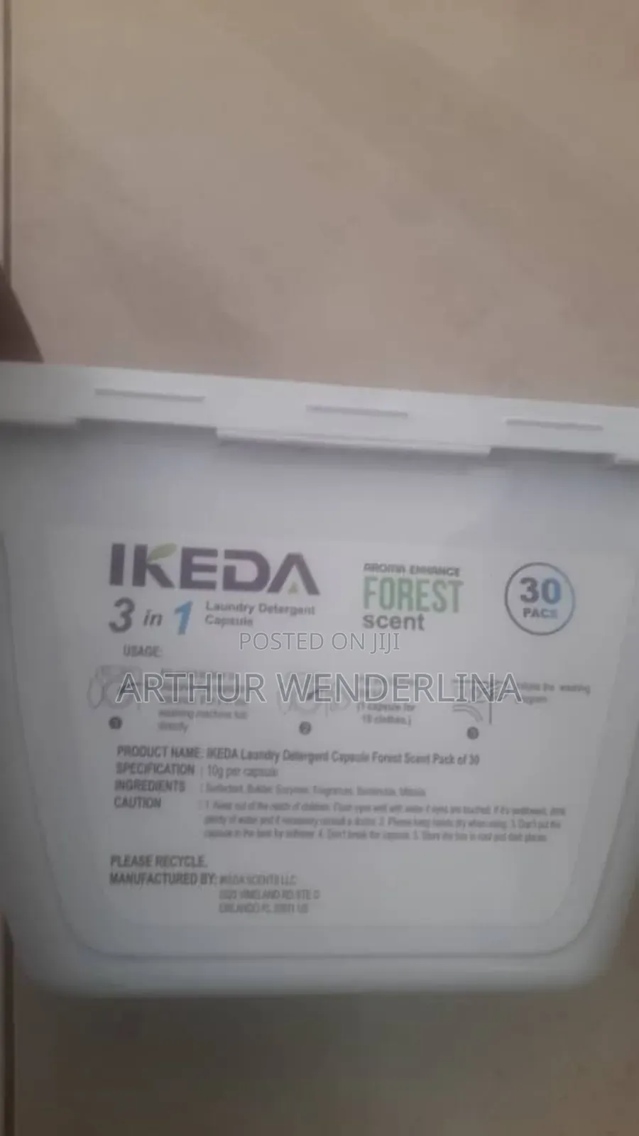 Ikeda 3 in 1 Lundry Detergent Capsules