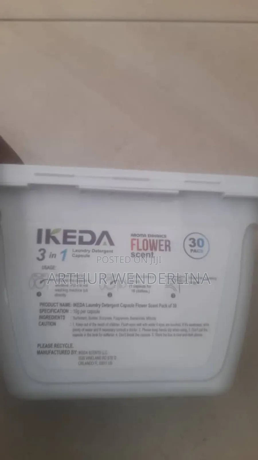 Ikeda 3 in 1 Lundry Detergent Capsules
