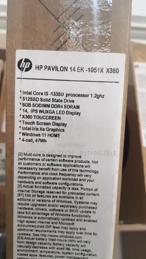 New Laptop HP Pavilion 14 x360 2-in-1 8GB Intel Core i5 SSD 512GB