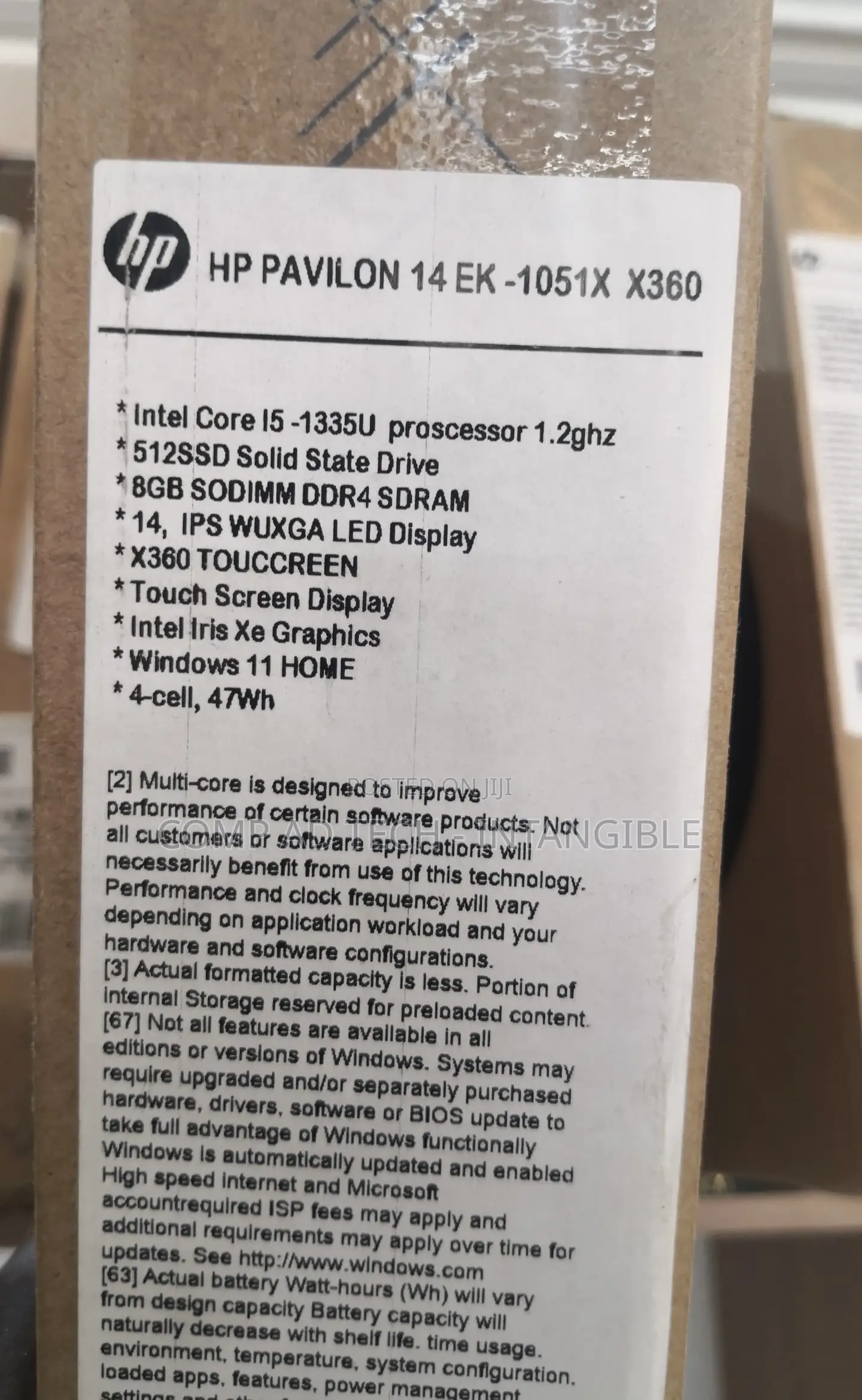 New Laptop HP Pavilion 14 x360 2-in-1 8GB Intel Core i5 SSD 512GB