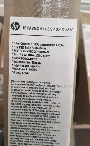 New Laptop HP Pavilion 14 x360 2-in-1 8GB Intel Core i5 SSD 512GB