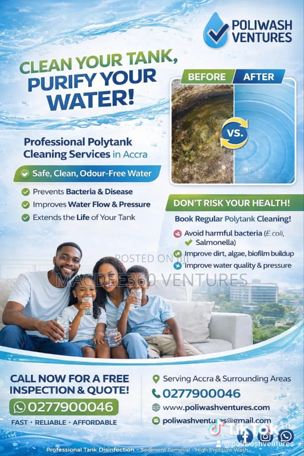 Water Storage Cleaning And General Cleaning Services