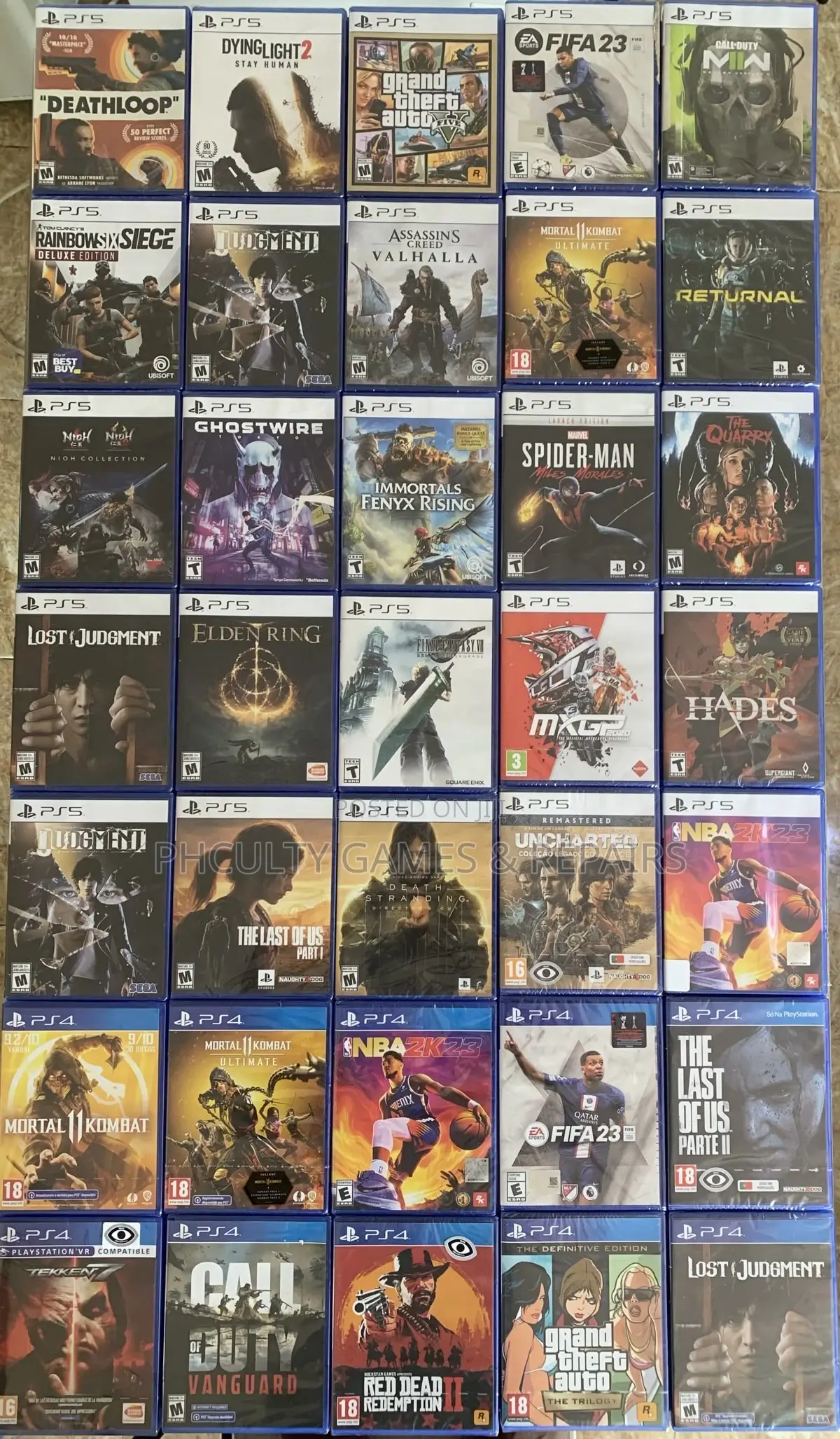 Ps5 Games Packages (5 Games Installation)
