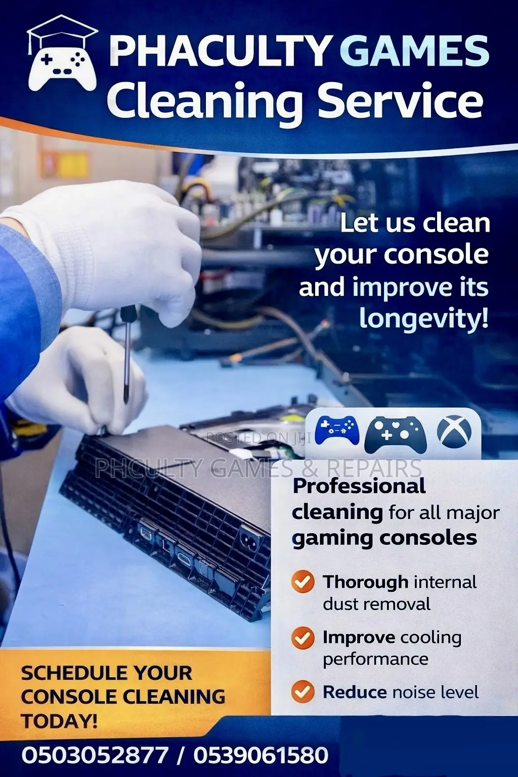 Game Console Cleaning Repair Service