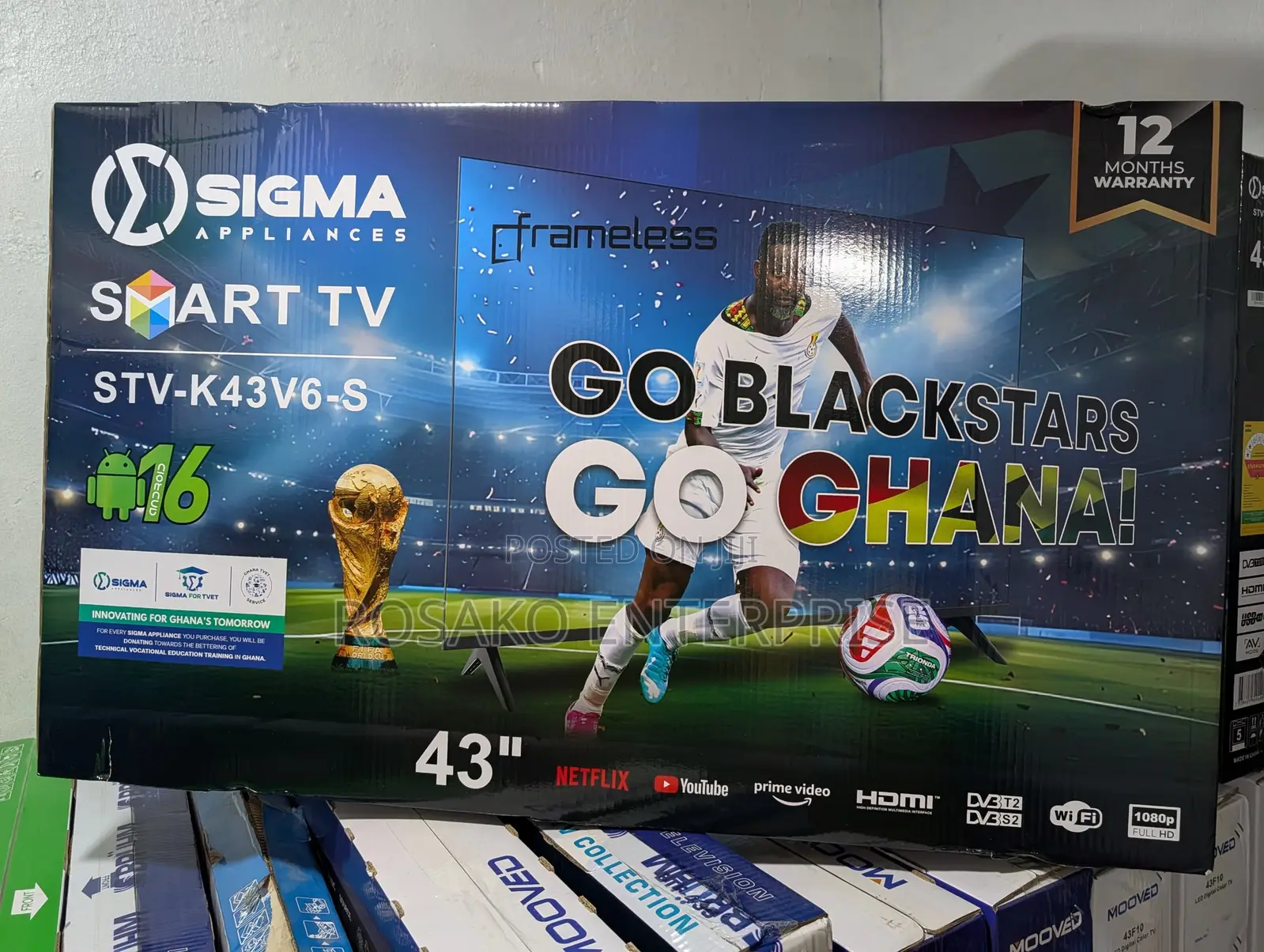 Sigma 43 Inch Smart Digital Satellite 2360 GHC /43 Digital 2100 GHC
