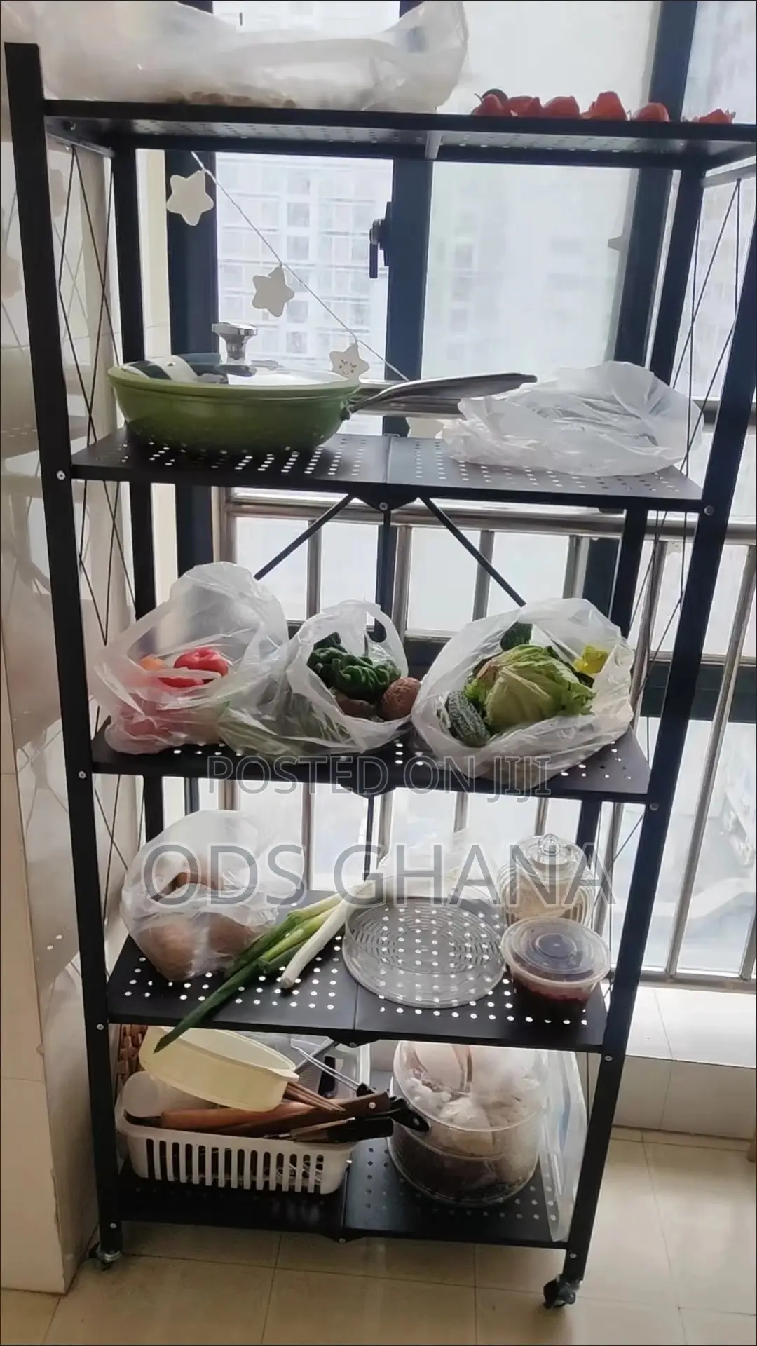 Strong Kitchen Wearhouse Shelf Storage Rack With Wheels