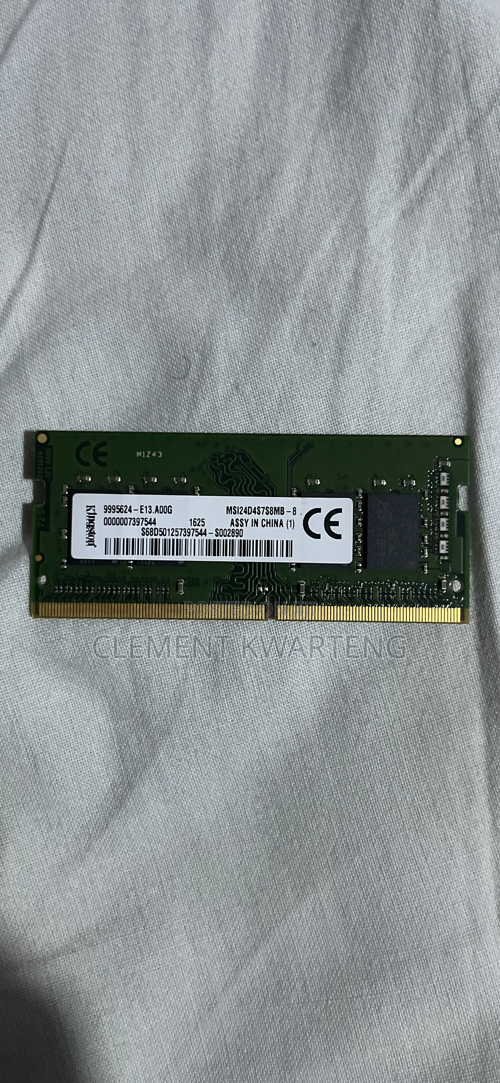 Kingston Msi24d4s7s8mb-8 8gb