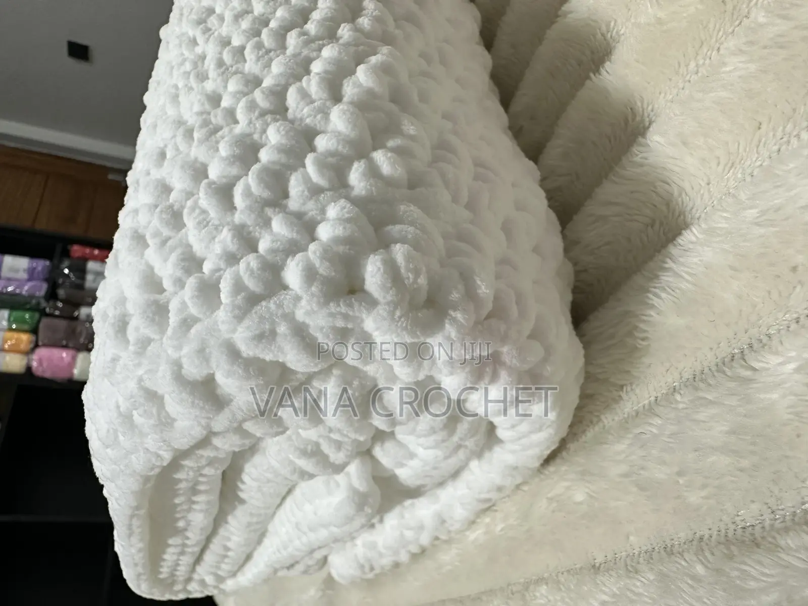 Chunky Yarn Hooded Blankets - Select the Color You Want