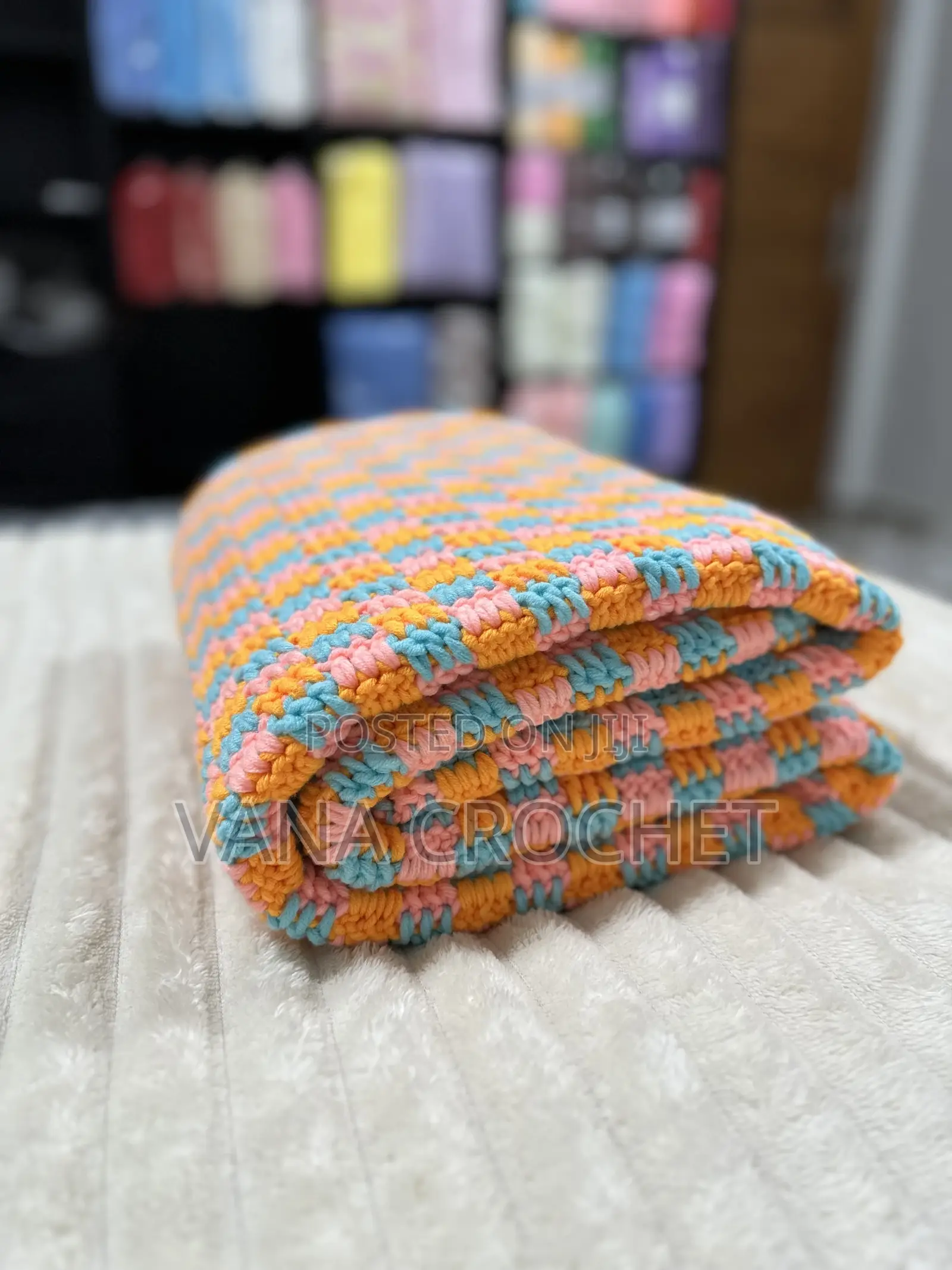 Milk-Cotton Yarn Multiple Colors Blankets 120x100cm