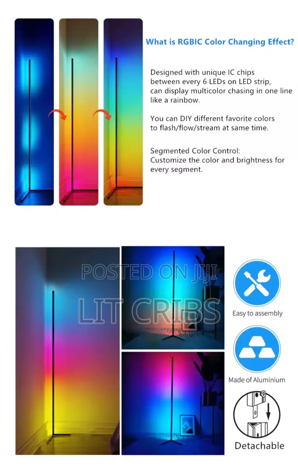 Floor Corner Smart Led Lamp