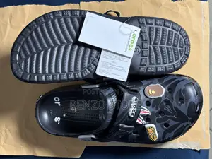 Affordable Pattern Crocs Clogs Stylish Fit Size 40-45 Black Color
