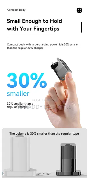 30w Essager Type C + Usb a Adapter