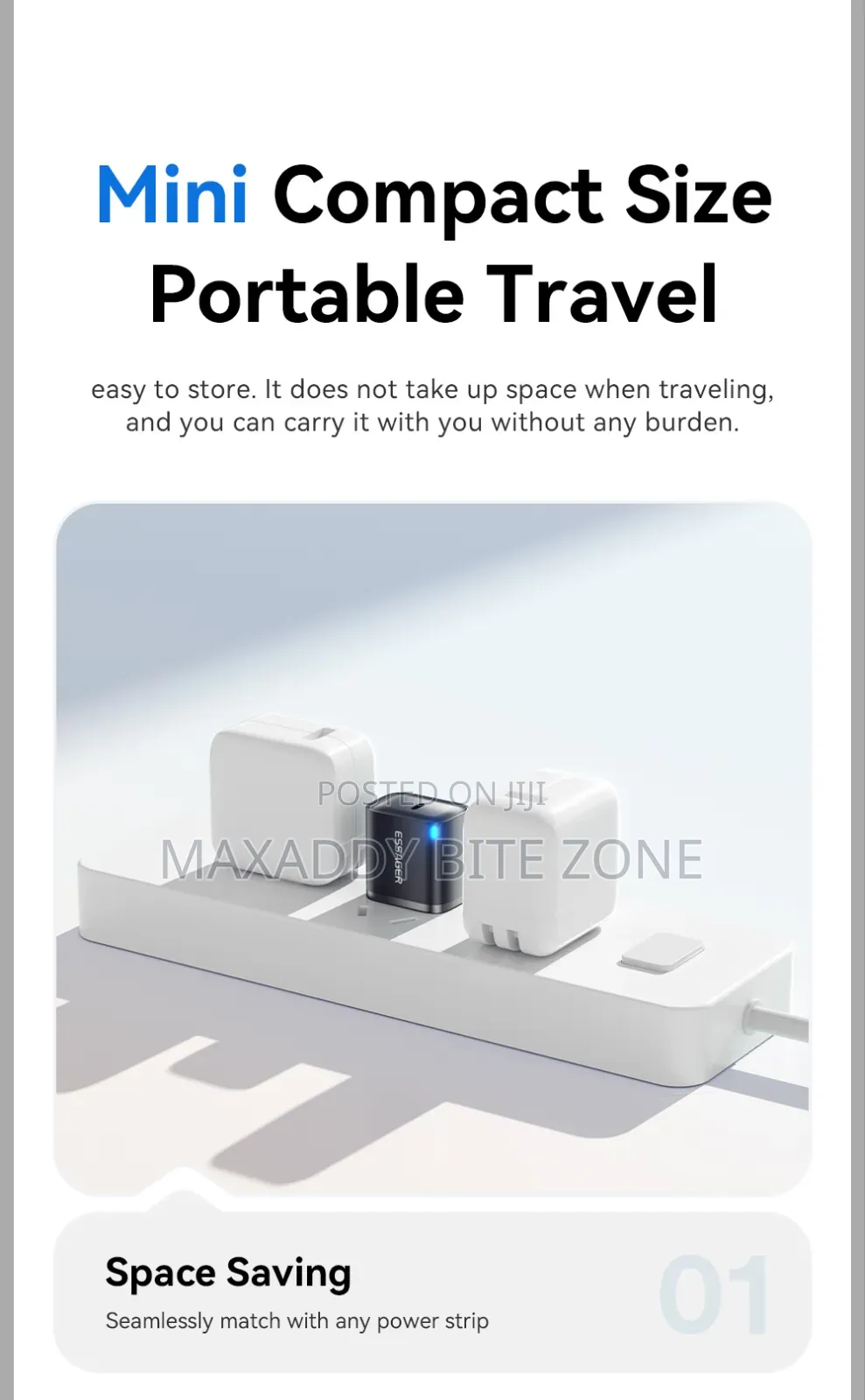 30w Essager Type C + Usb a Adapter