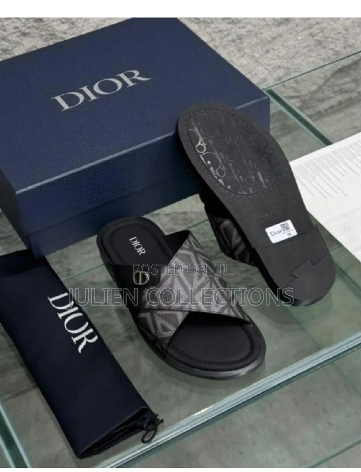 Doir Slide Ash Black Grey N Orange