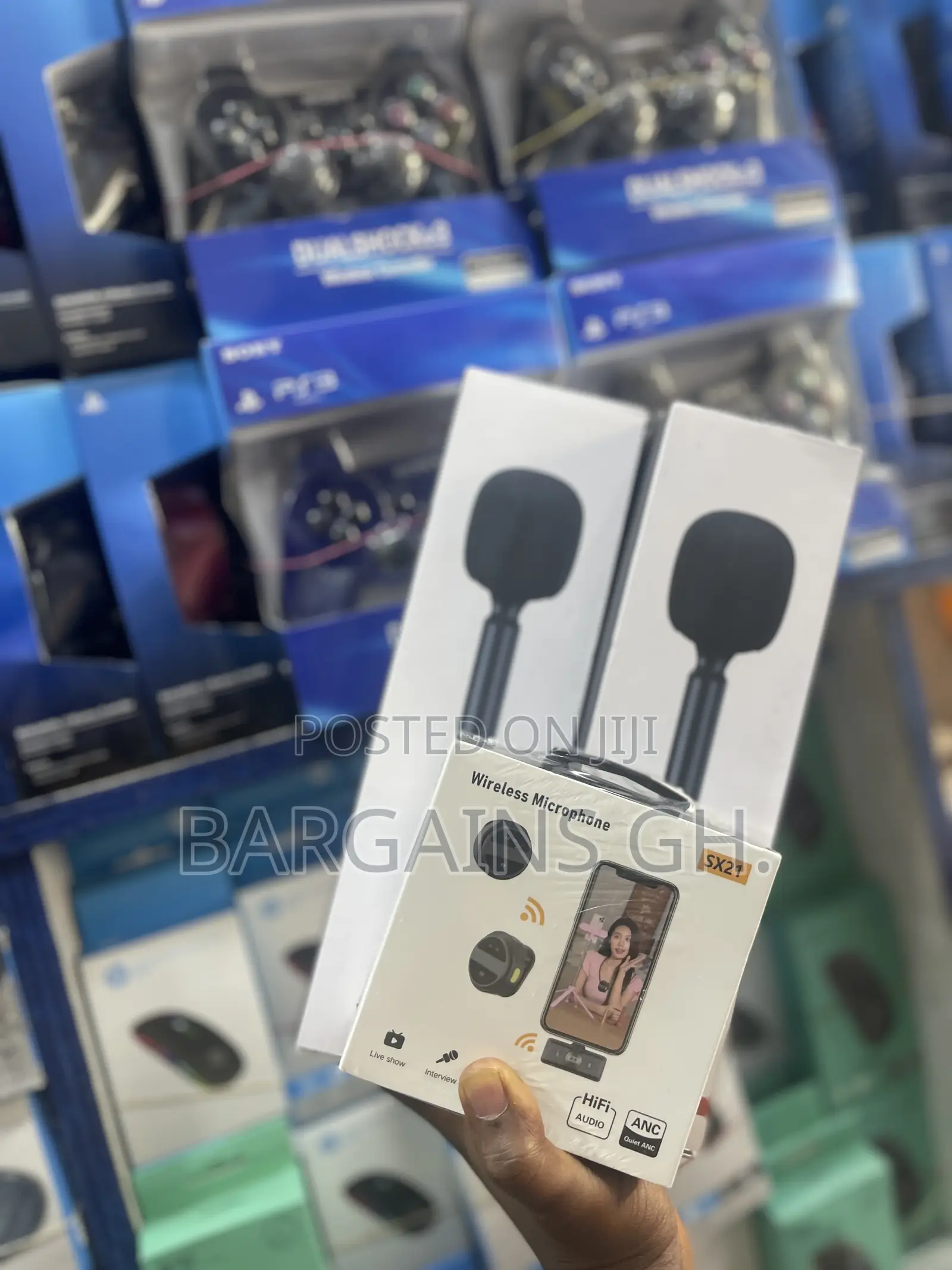 Sx21 Wireless Lapel Microphone With 2 Microphones Holders (Promo)