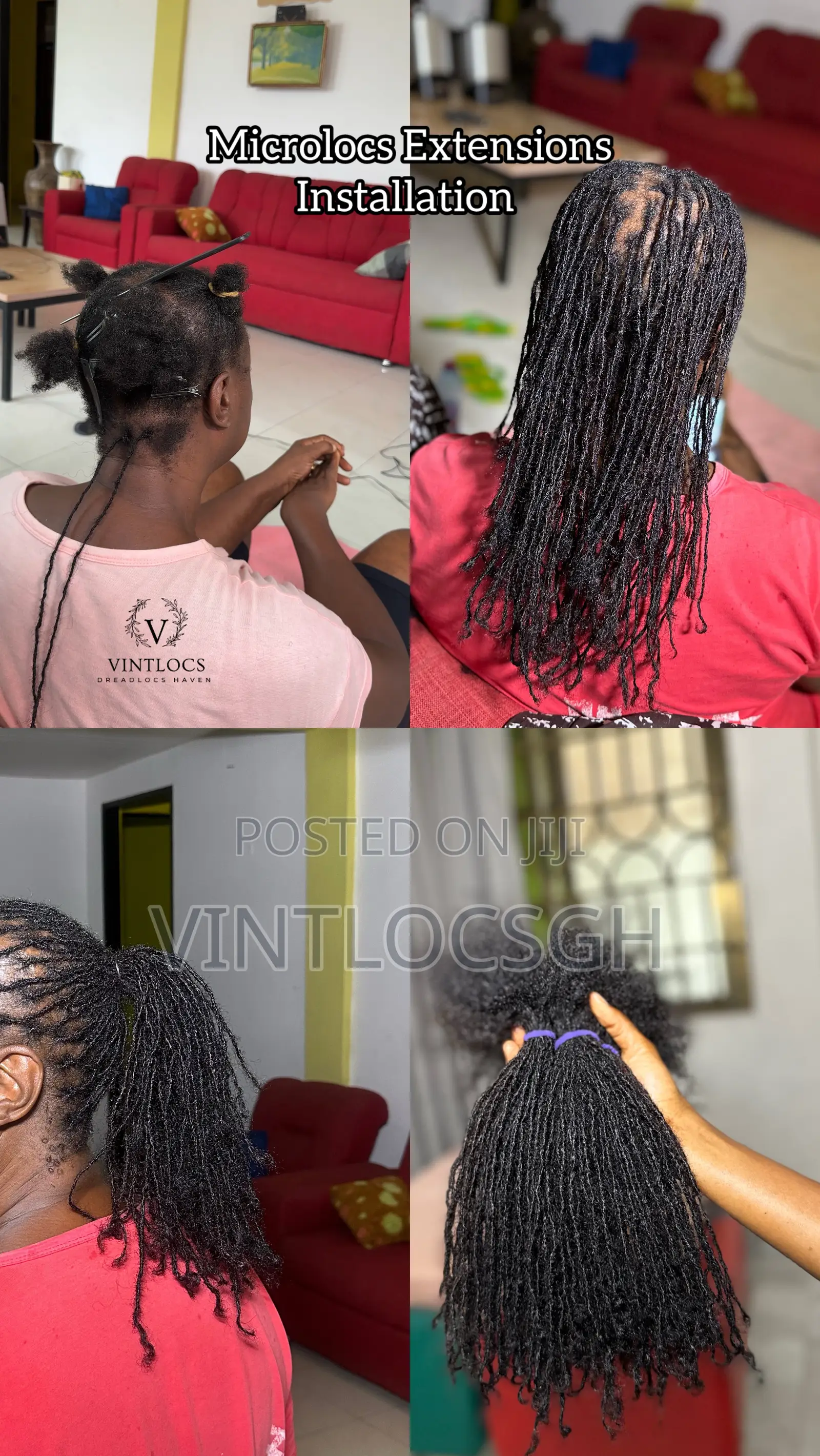 Aunthentic Permanent And Temporal Locs Extensions In Ghana