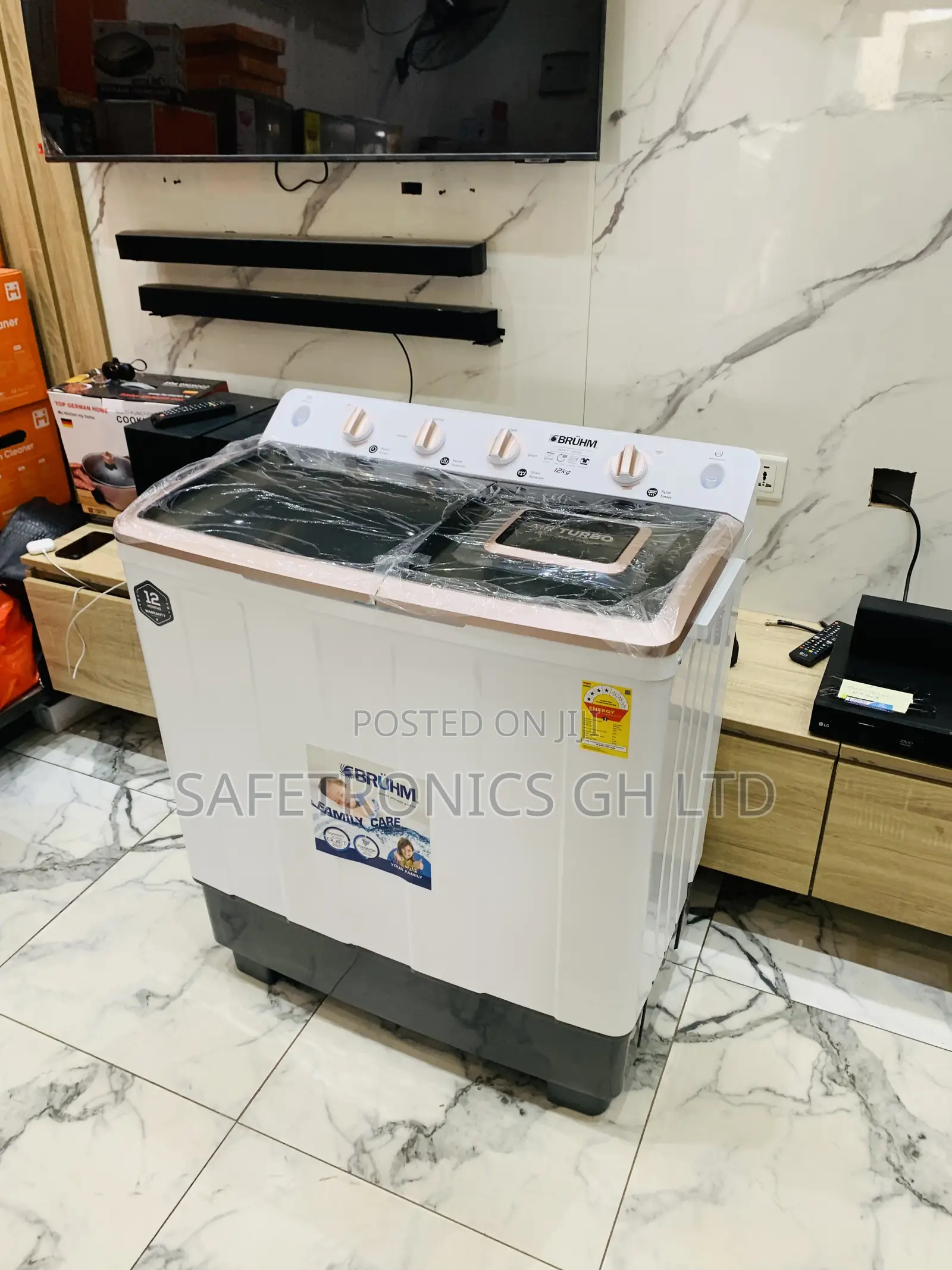 Super Authentic Twintub Bruhm Topload 12kg Semiautomatic Washingmachin