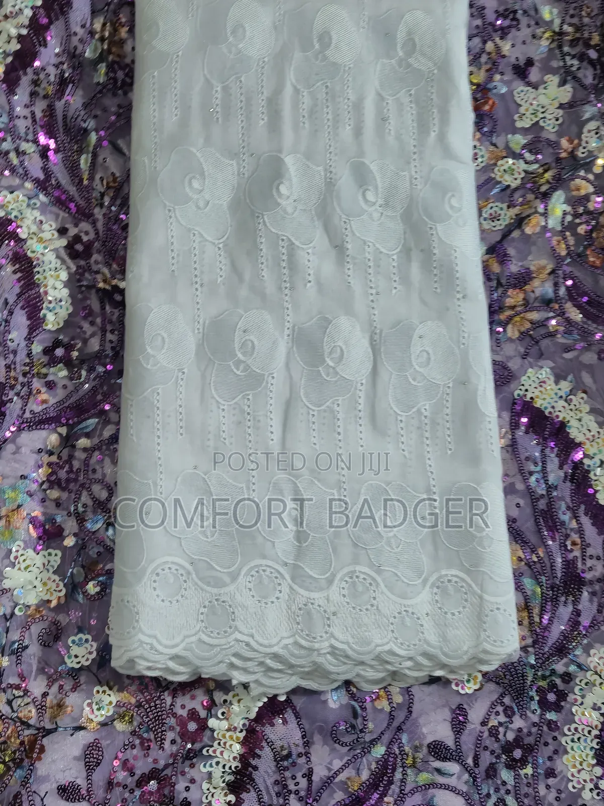 White Breathable Cotton Lace With Matured Designs