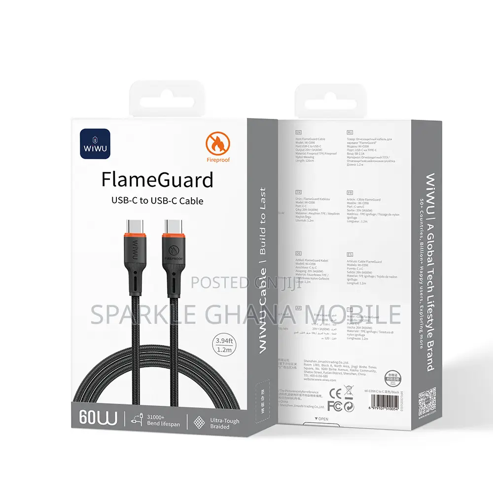Wiwu Flameguard Usb-C to Usb-C Cable