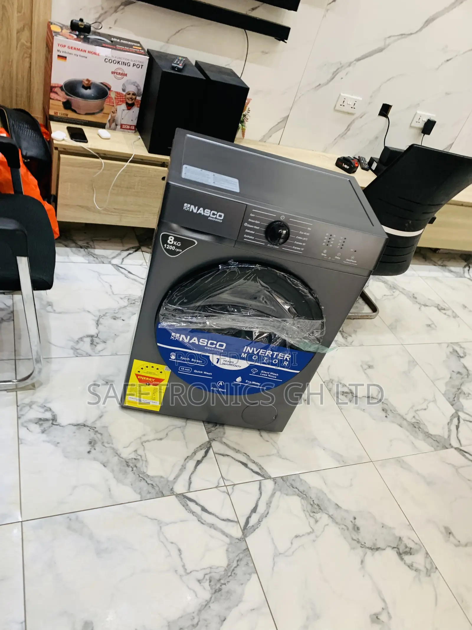 Shop Reliable Full Automatic 8kg Nasco Frontload Grey Washingmachine
