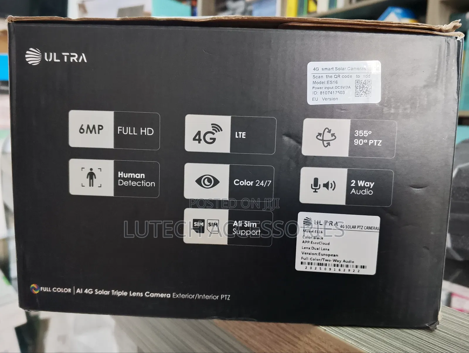 Ultra Ai Solar Triple Lens Camera Interior/Exterior PTZ