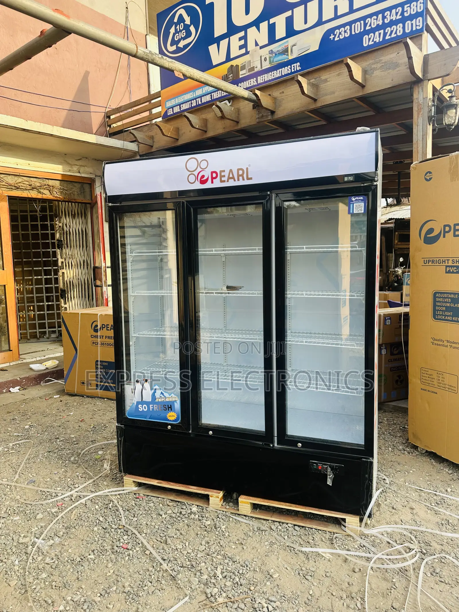 Less Expensive Display Fridge Pearl Three Doors White