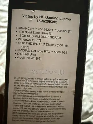 New Laptop HP Victus 15 16GB Intel Core i7 SSD 1T