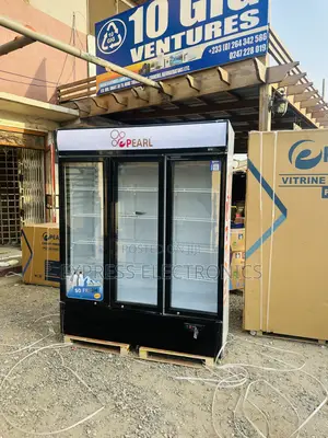 Long Lasting Effects Display Fridge Three Doors Pearl.