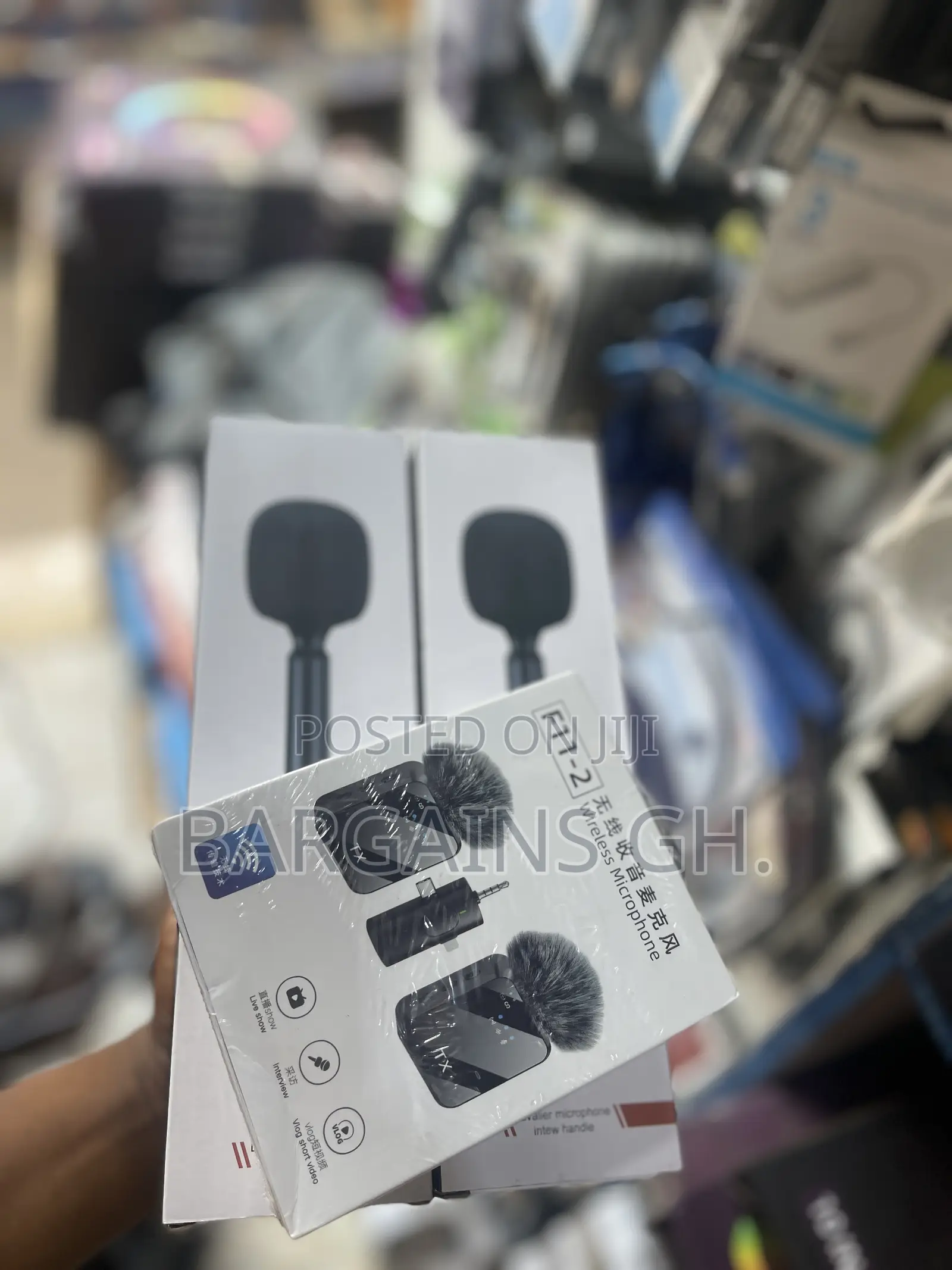 F11-2 All in One Lavalier Microphone With 2 Microphones Holders