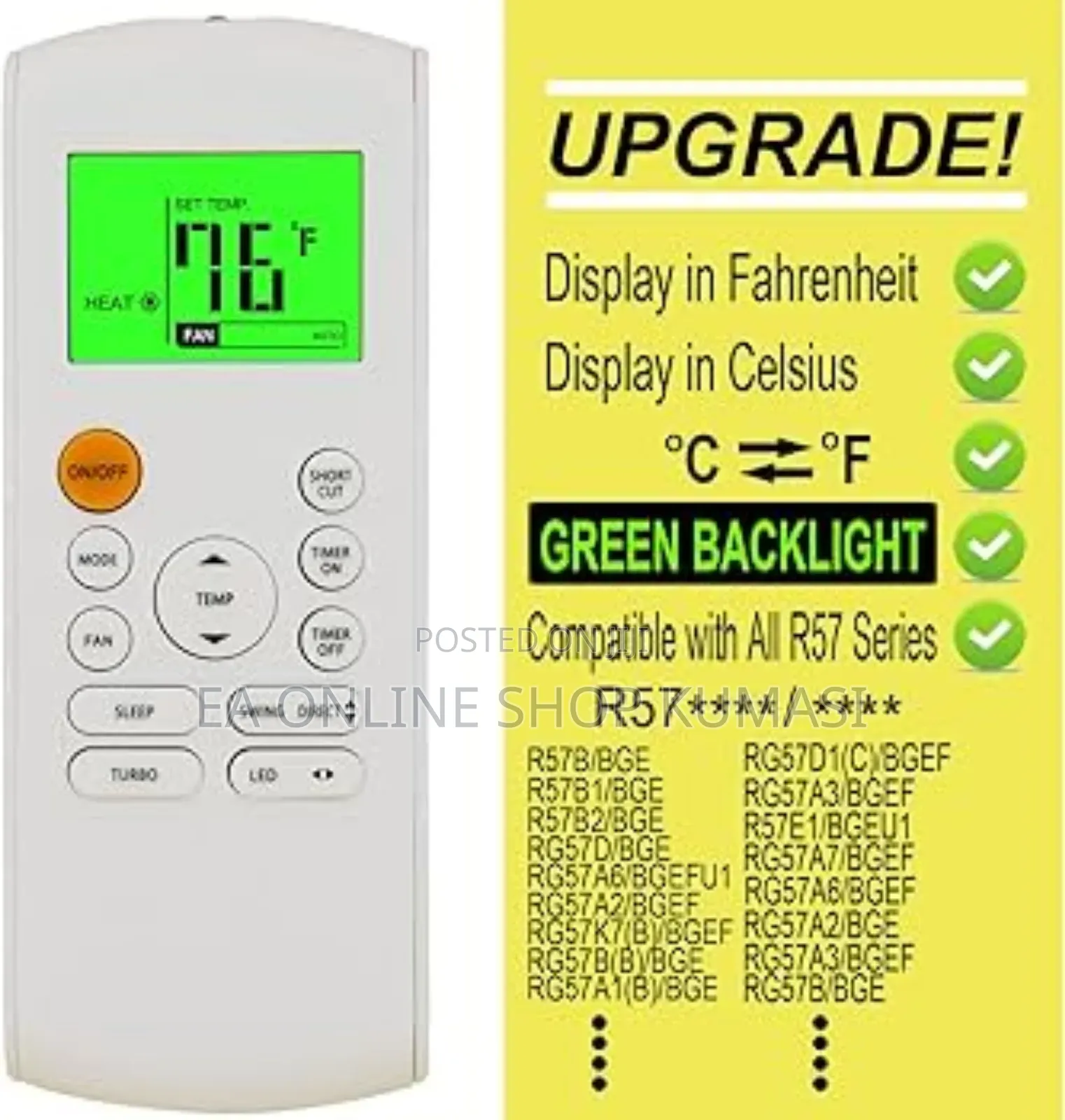 Midea Air Conditioner Remote Control