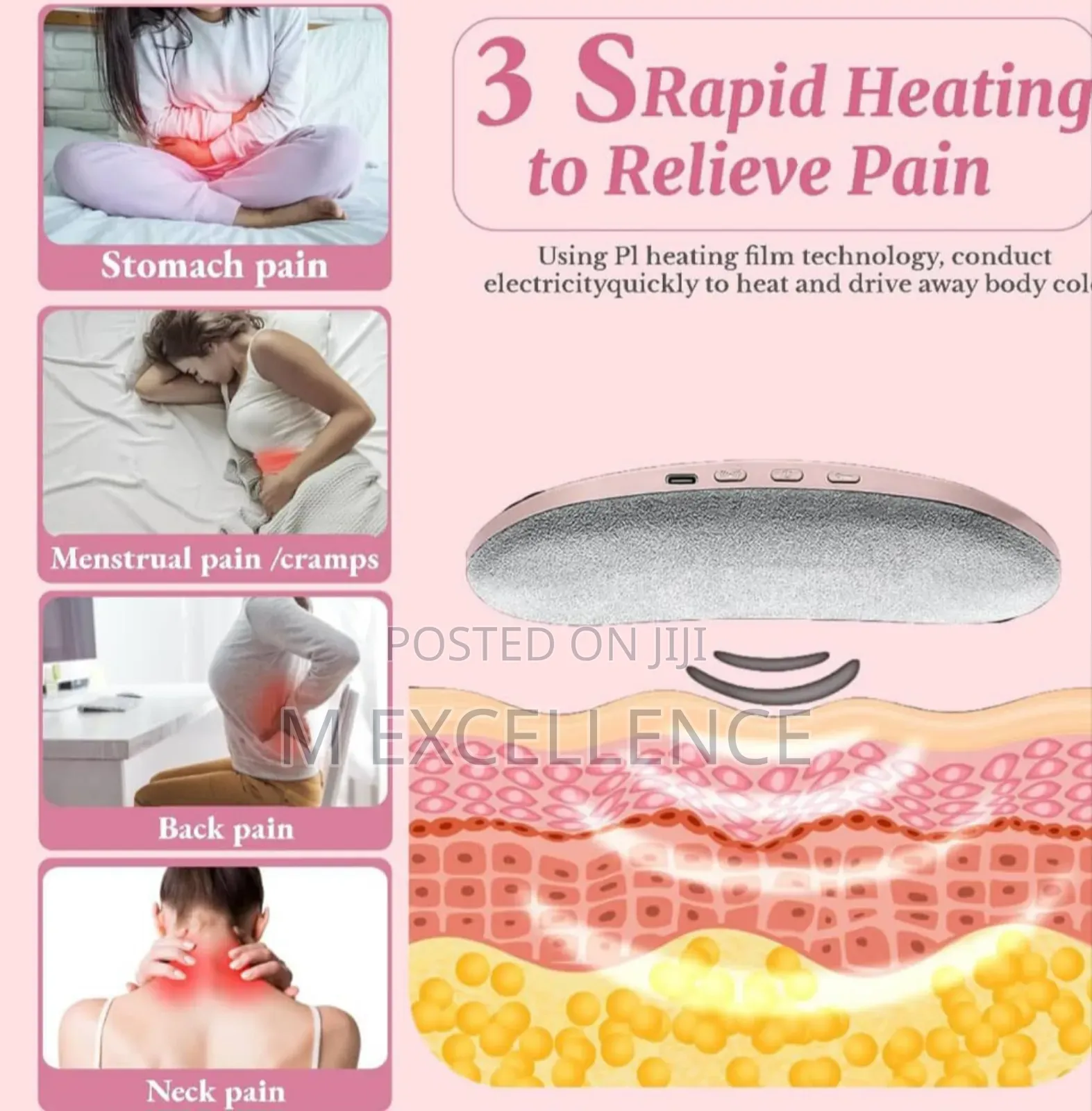 Menstral Heating Pad - Cramp Massage Belt