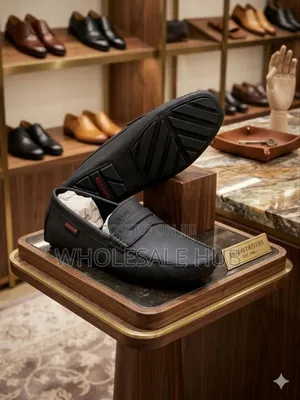 Hew Black Loafers For Men