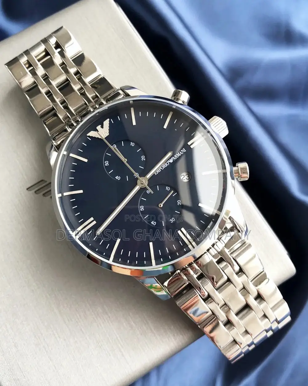 Emporio Armani Luigi Chronograph Watch Silver Ar1648