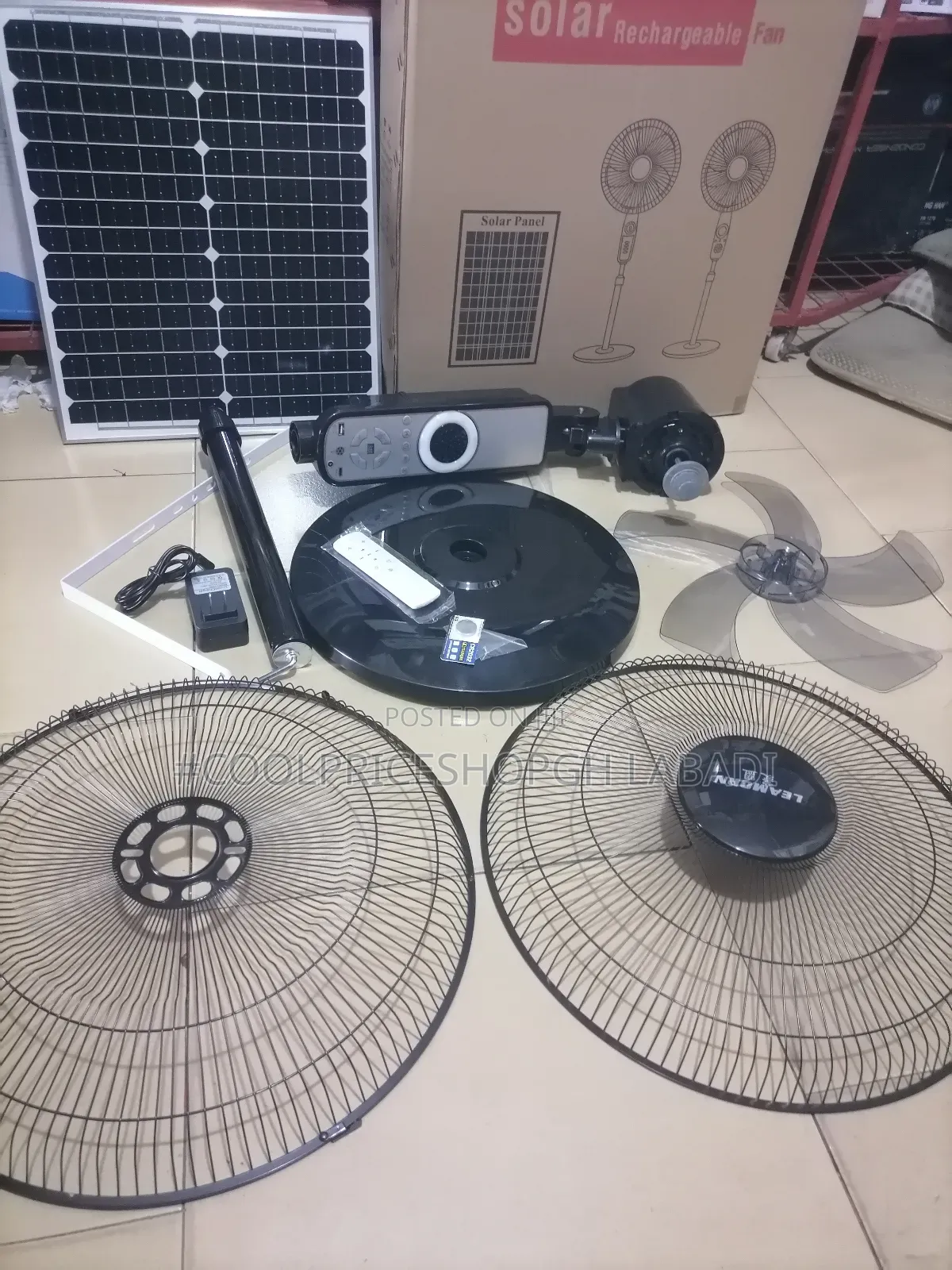 Solar Powered Standing Fan