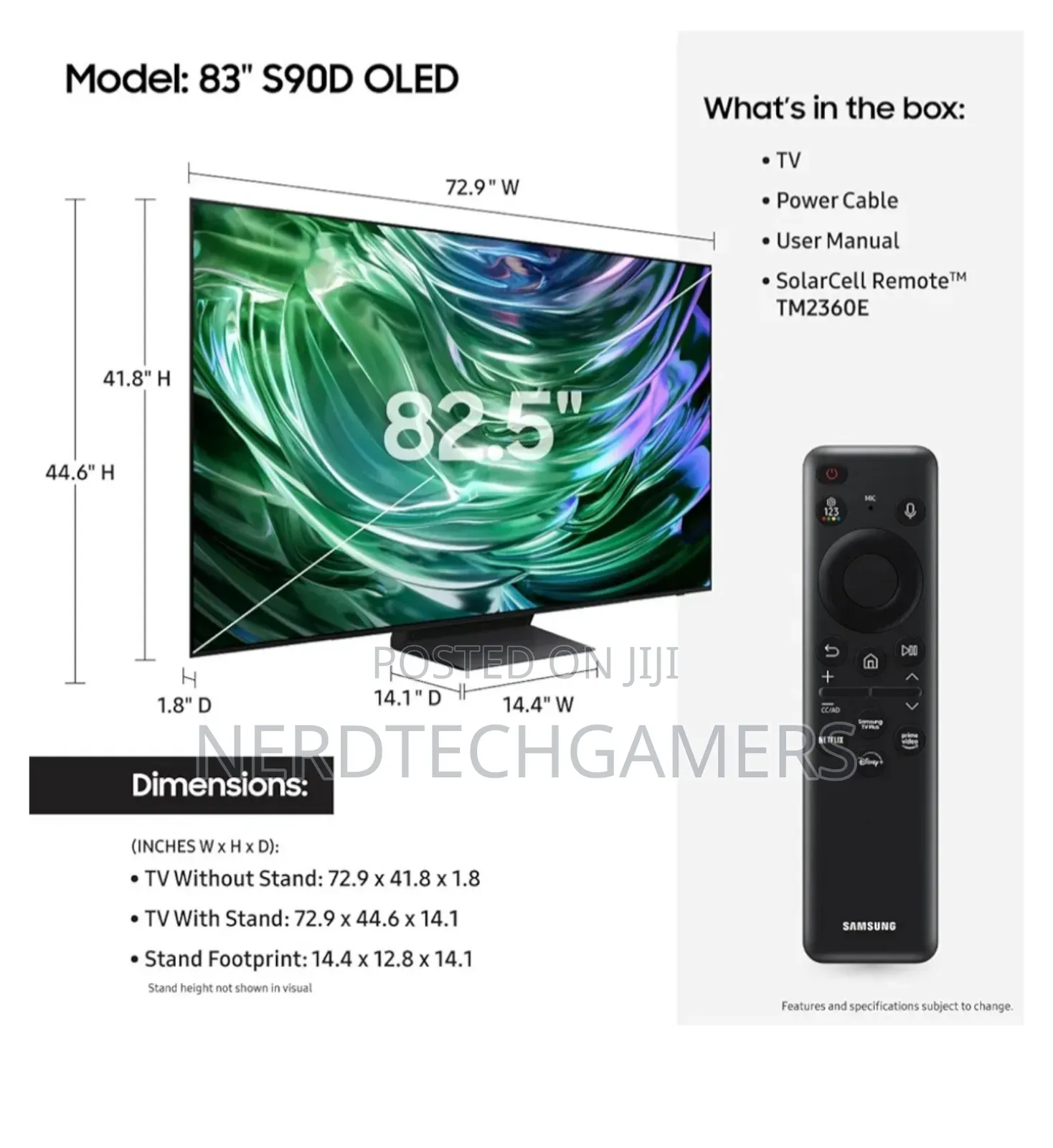 Samsung S90d 83 Inches Oled Tv