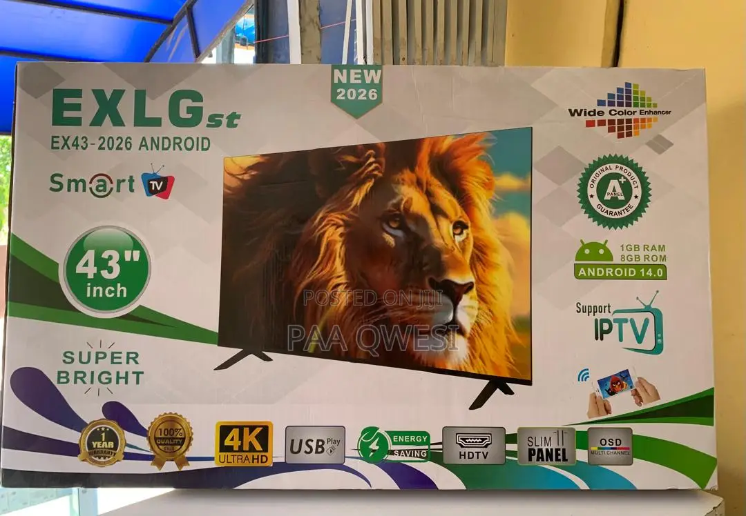 (43 32 Inch)Exlg Smart Tv Ex43-2026 Android – Uhd, Wifi, Usb