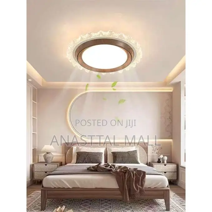 Bladeless Led Ceiling Fan Light + Remote Control
