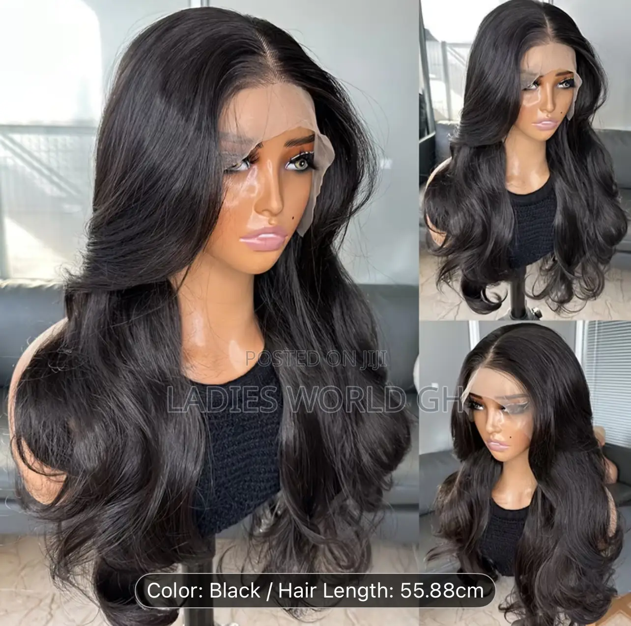 22” Bodywave Wig , 13by6 Lace Closure. Quality Blend Wig