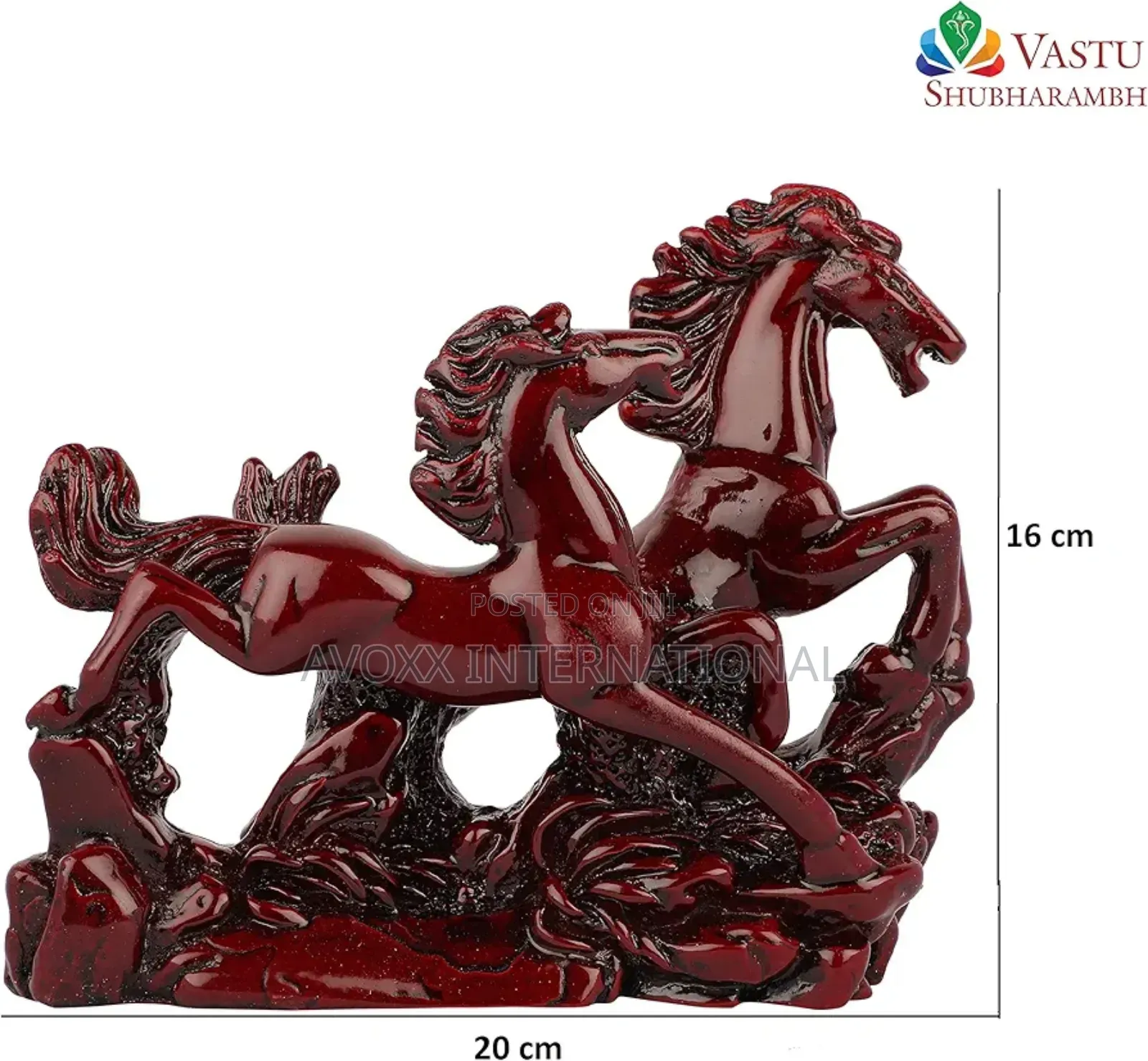 Resin Vastu Shubharambh Pair Of Horses For Prosperity,