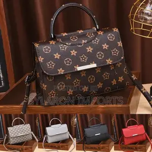 Elegant Monogram Leather Handbag