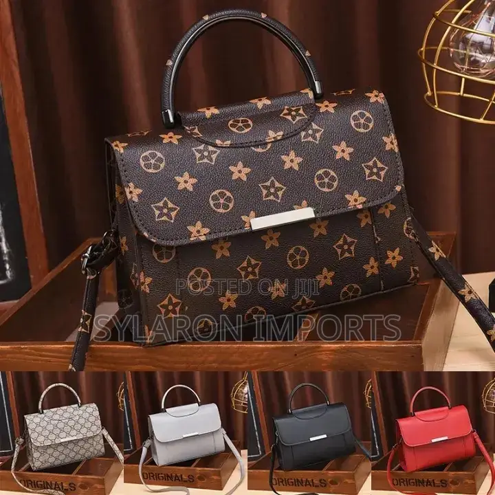 Elegant Monogram Leather Handbag