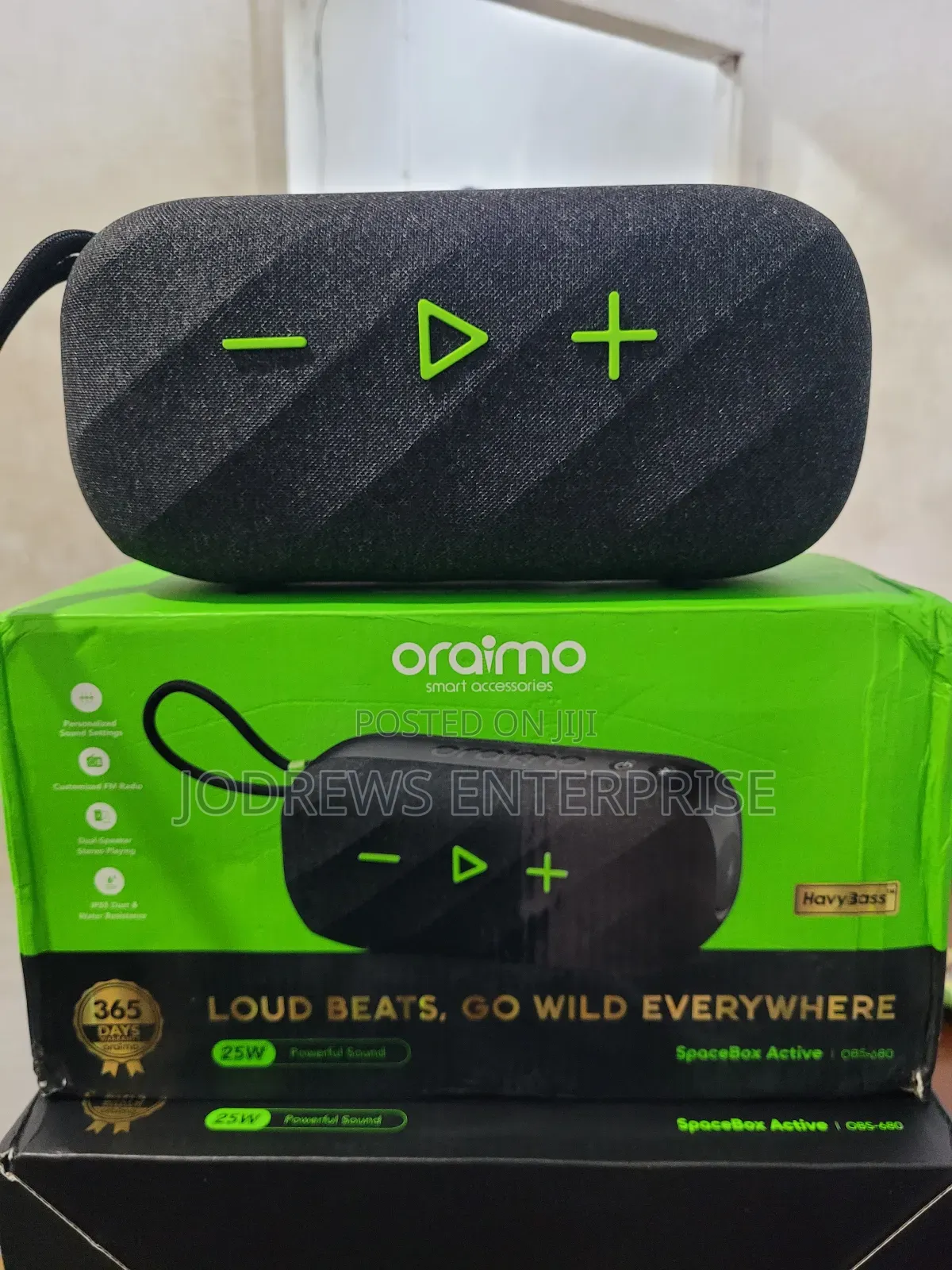 Oraimo Spacebox Active 25w Portable Speaker With Fm Radio Custom Eq.