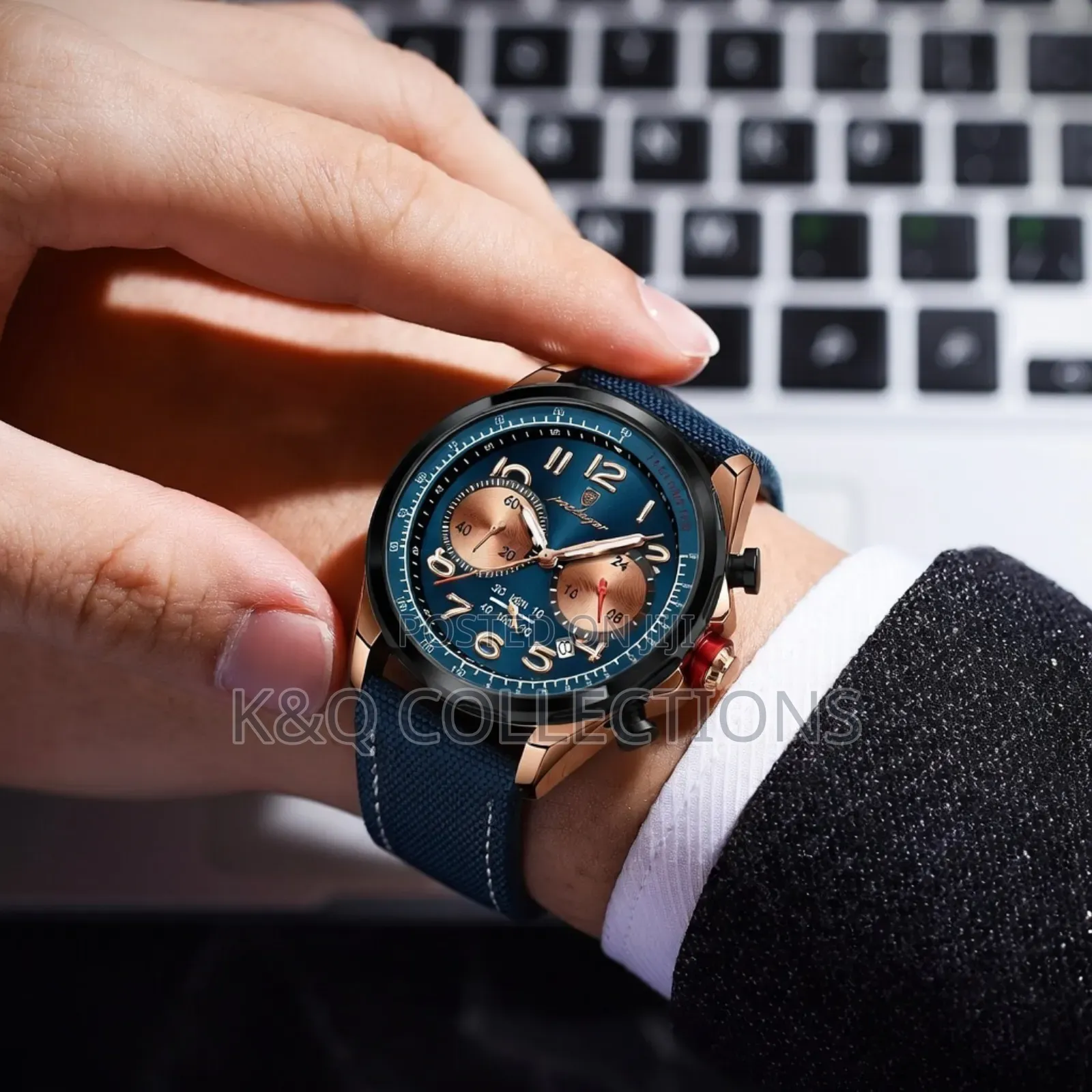 Poedagar 862 Luxury Watch Men Quartz Nylon Leather Strap Man