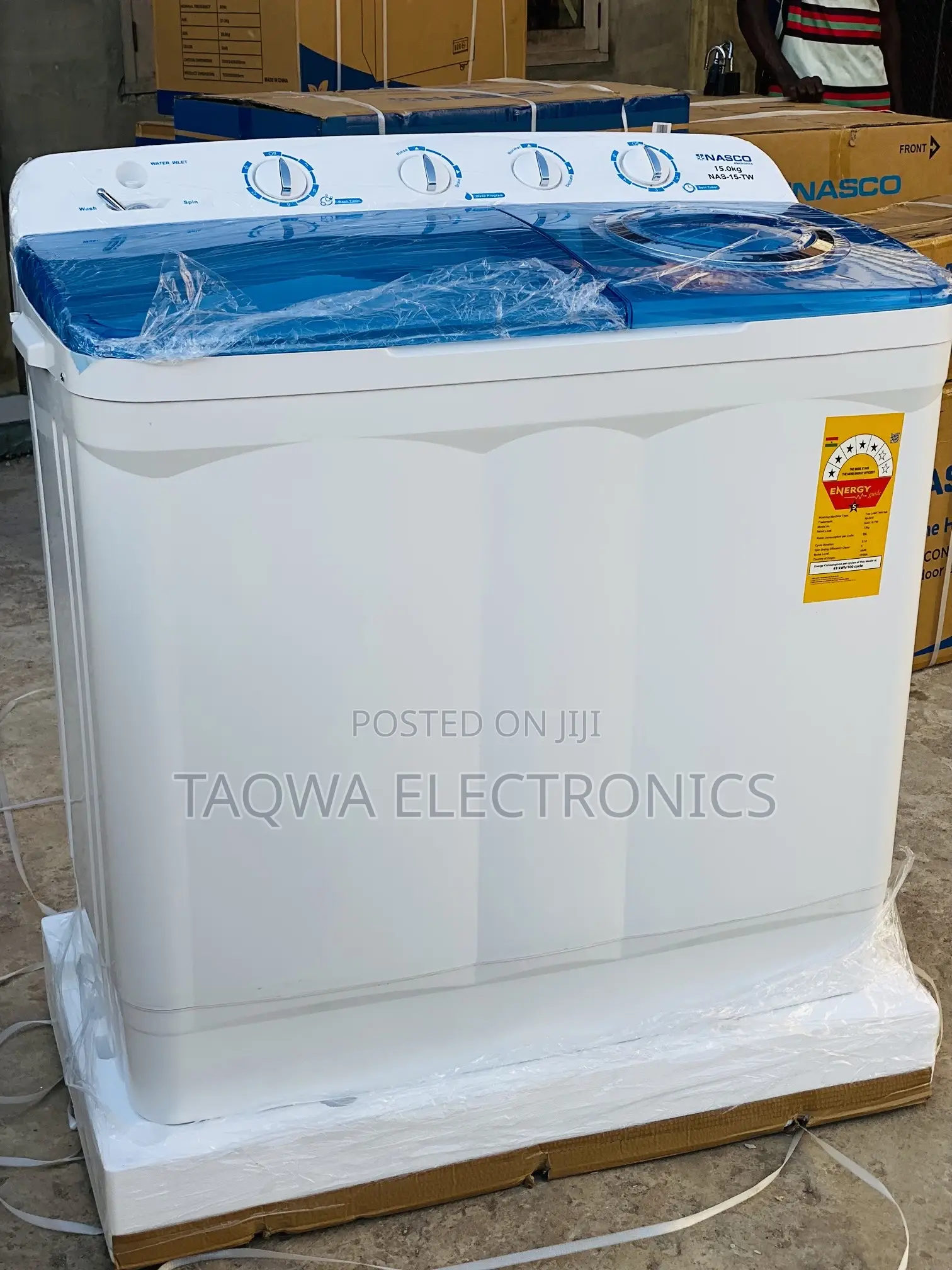 Nasco 15kg Twin Tube Washing Machine