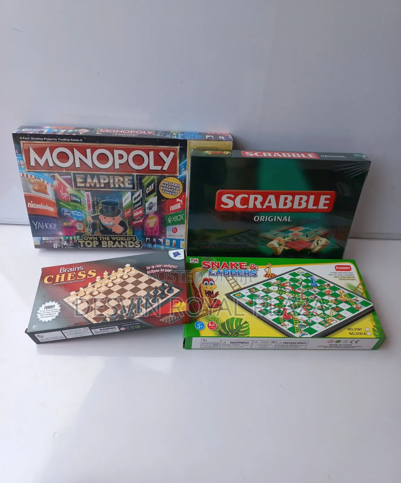 Monopoly Empire + Snake and Ladders + Chess + Scrabble