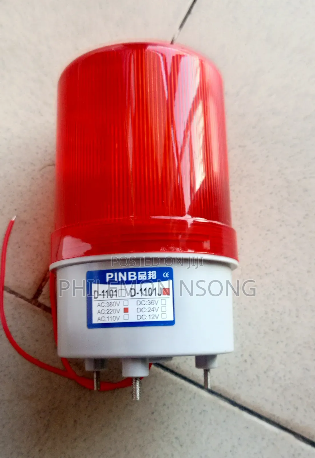 Industrial Red Rotary Beacon Warning Light