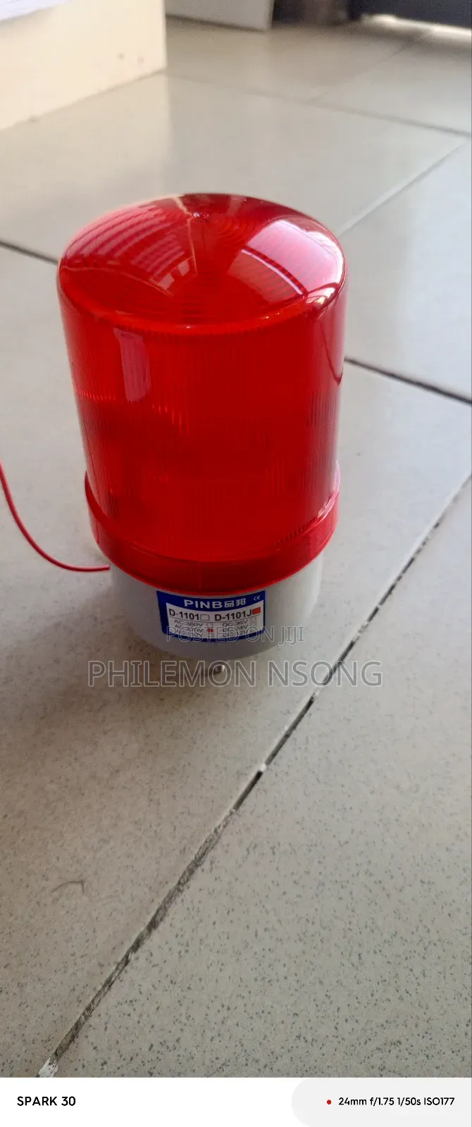 Industrial Red Rotary Beacon Warning Light